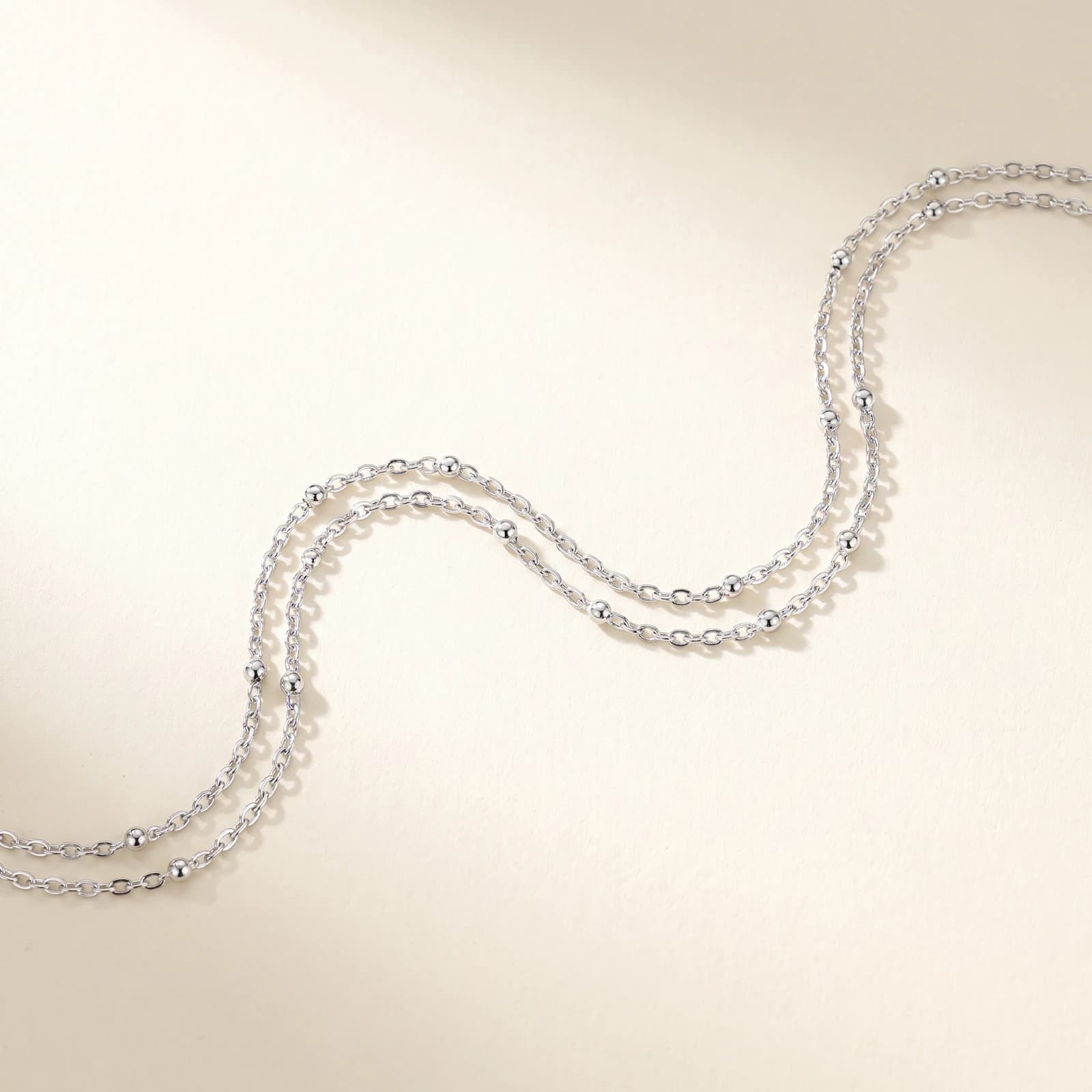 925 Silver Belly Chain · Double-Layered