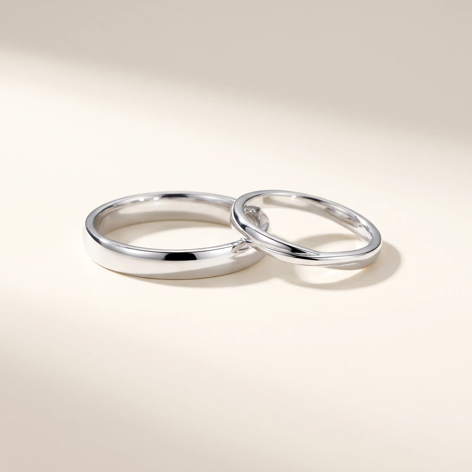 925 Silver Couple Rings · Set of 2
