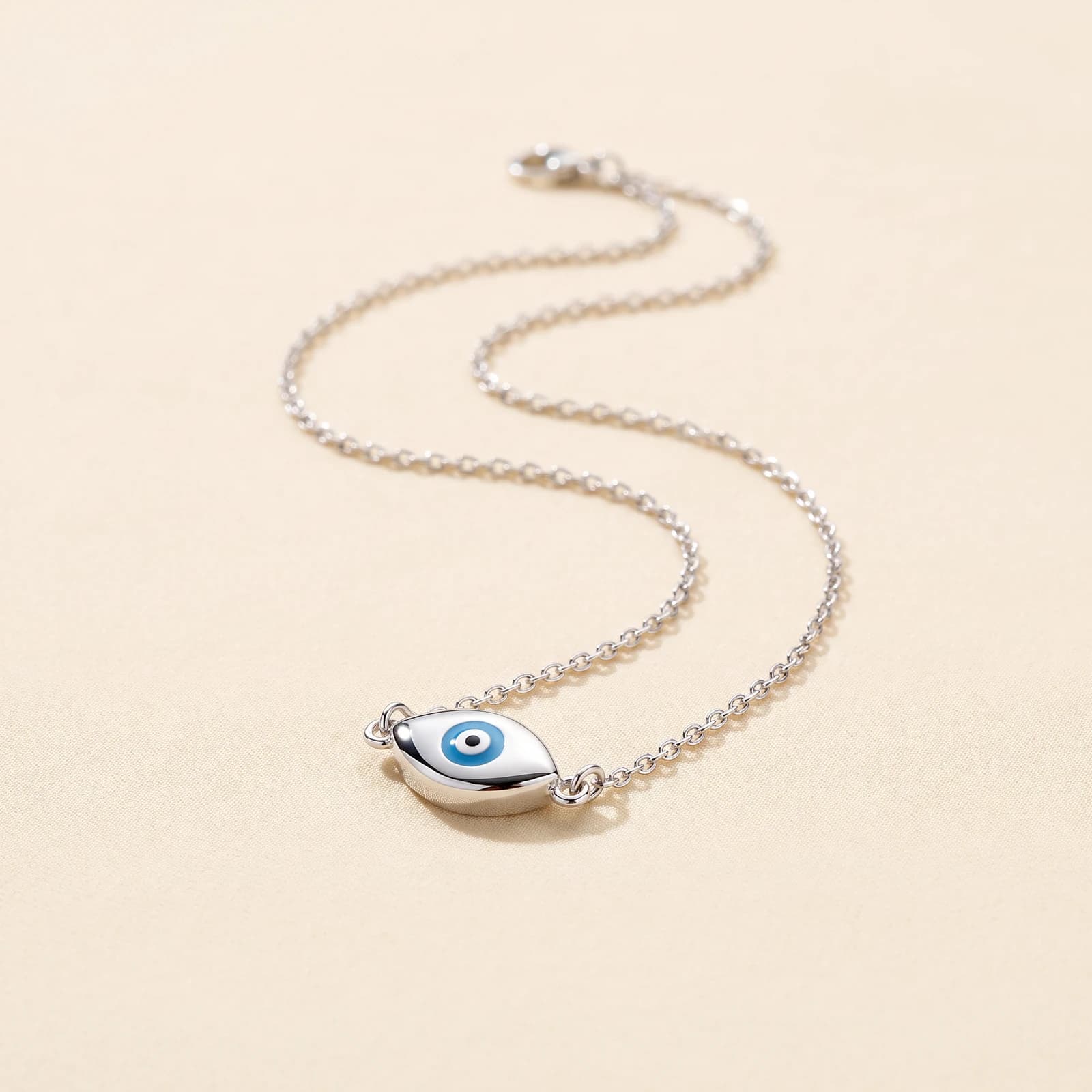 925 Silver Evil-Eye Pendant with Chain
