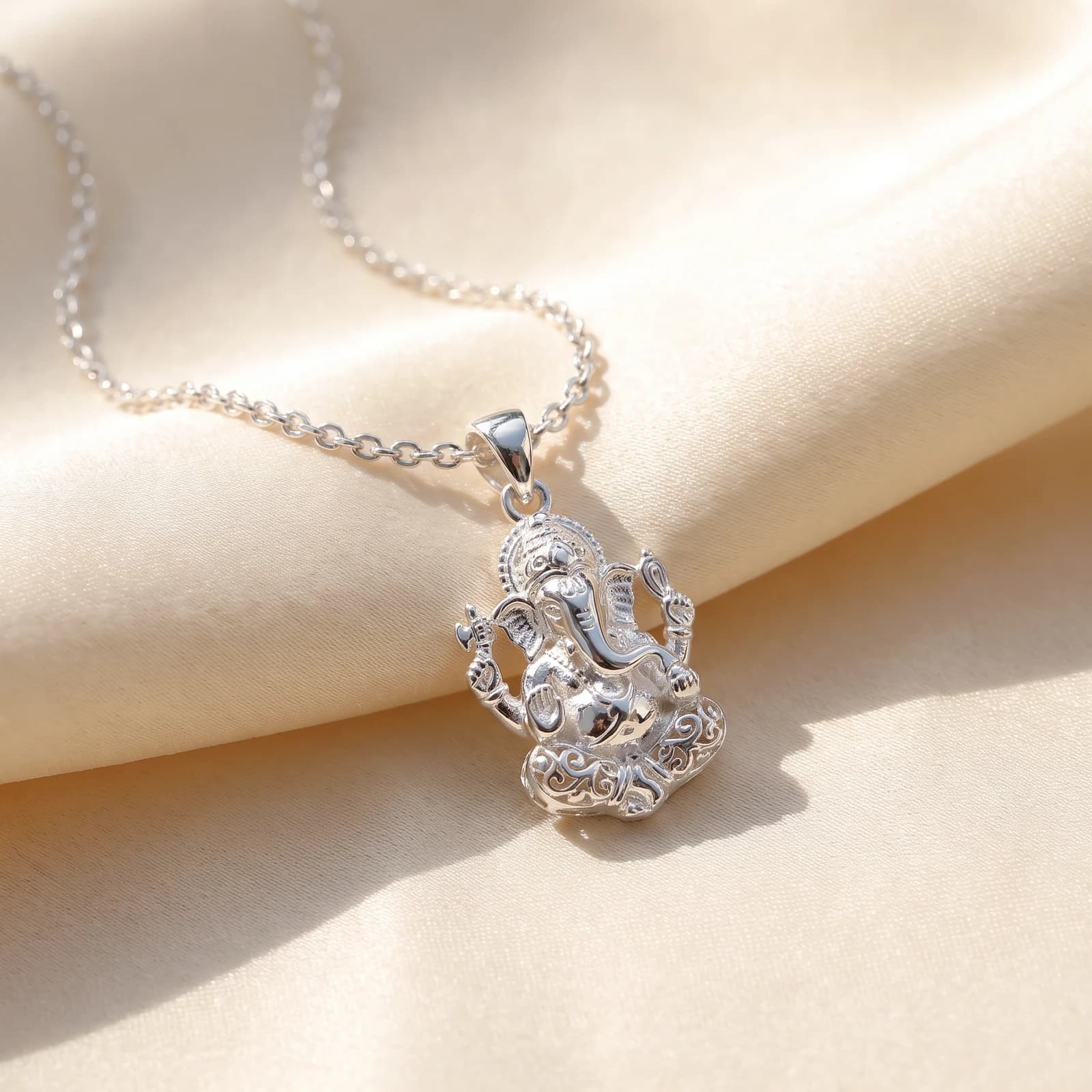 925 Silver Ganesh Pendant with Chain
