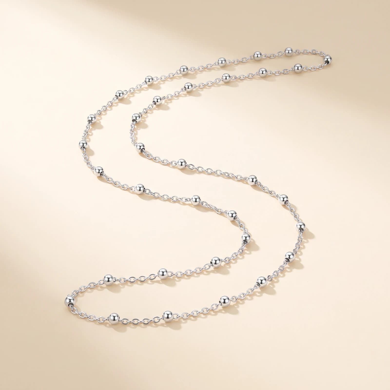 925 Silver Hip Chain · Simple Bead Strand