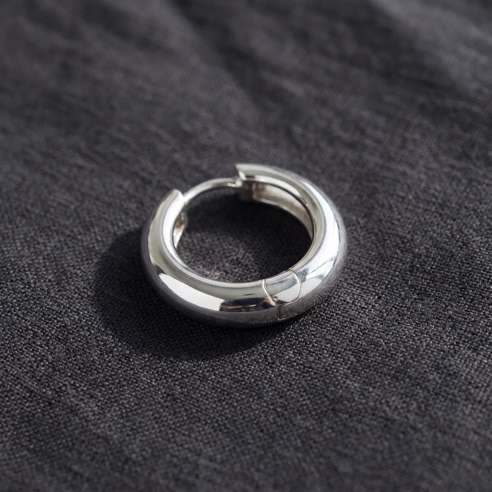 925 Silver Kaju Bali Hoop for Men · Single