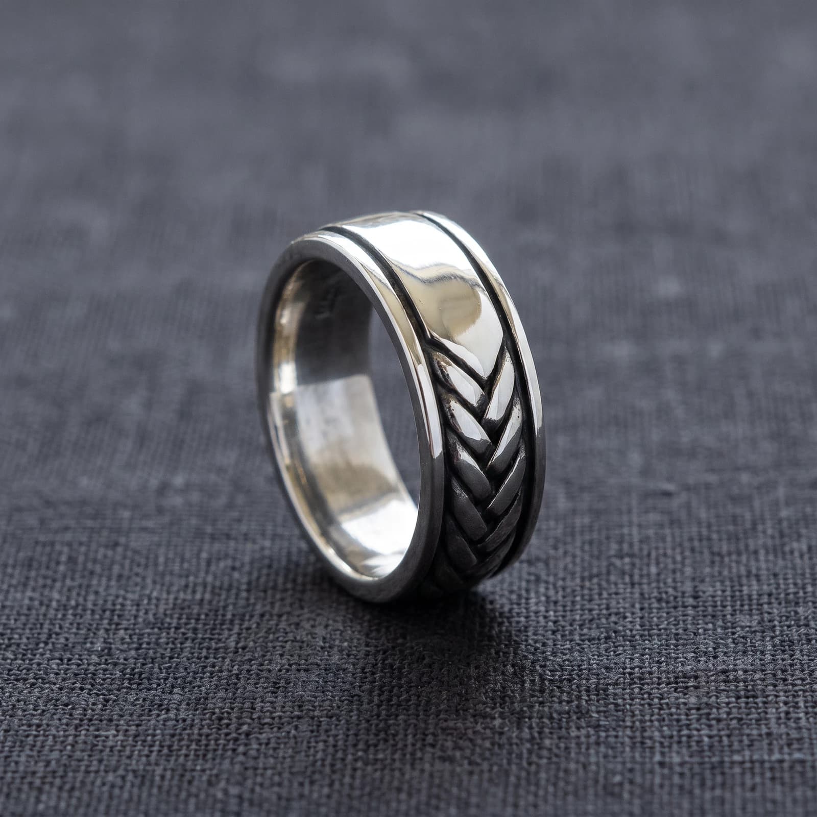 925 Silver Men's Ring · Oxidised