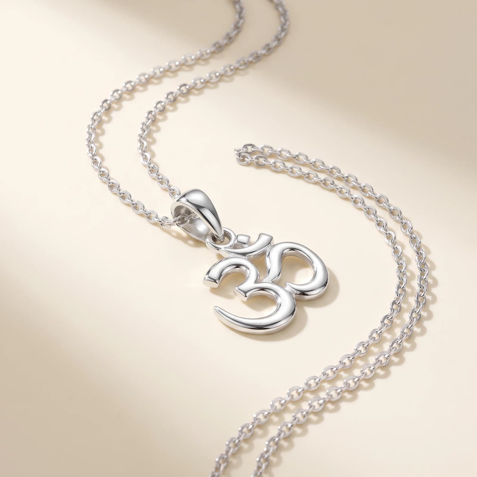 925 Silver Om Pendant with Chain