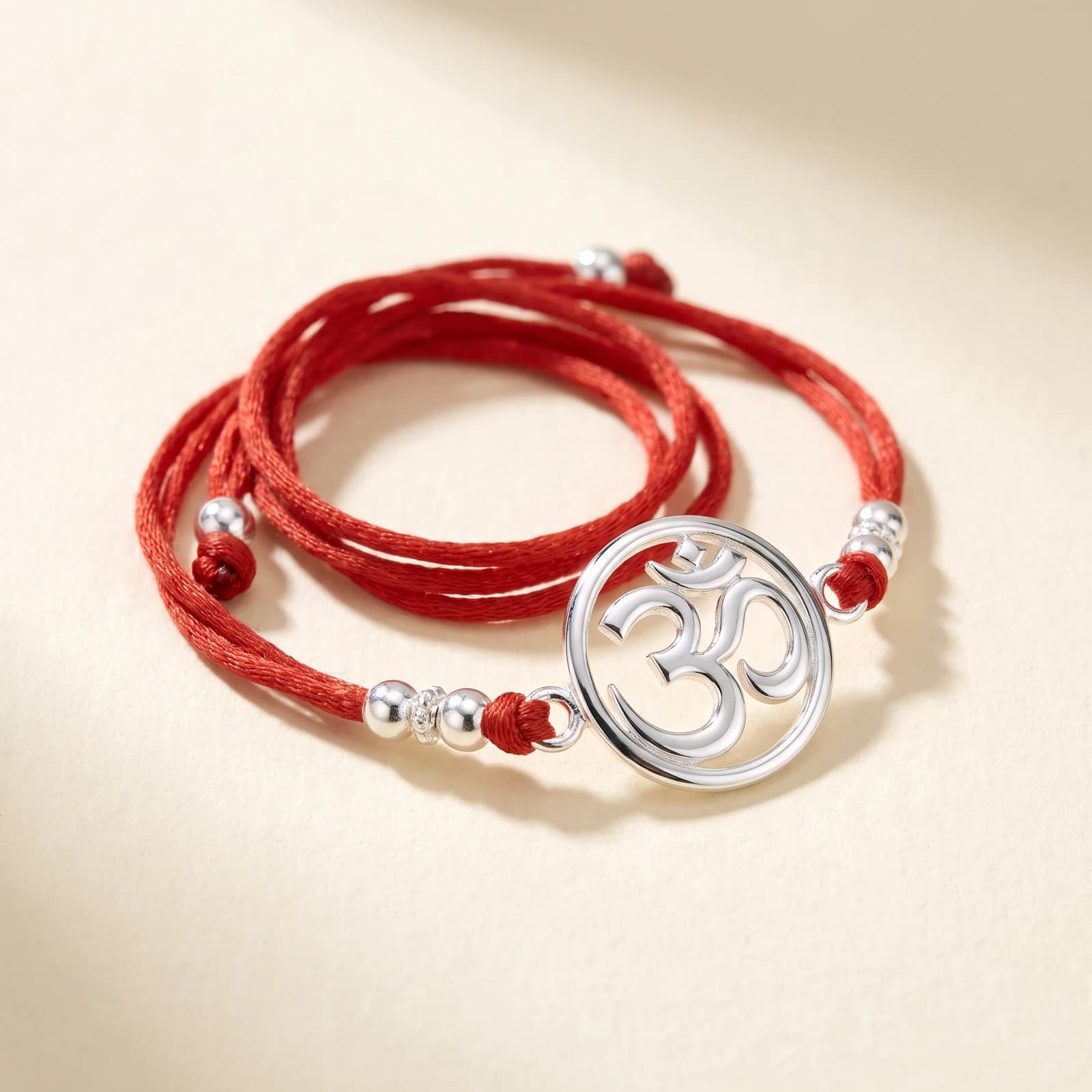 925 Silver Rakhi · Om Motif