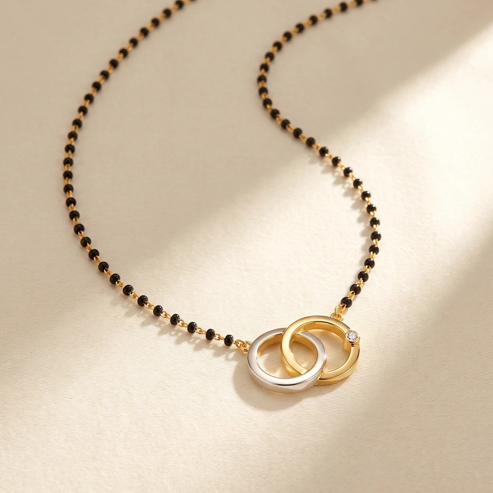 Modern Minimal Silver Mangalsutra