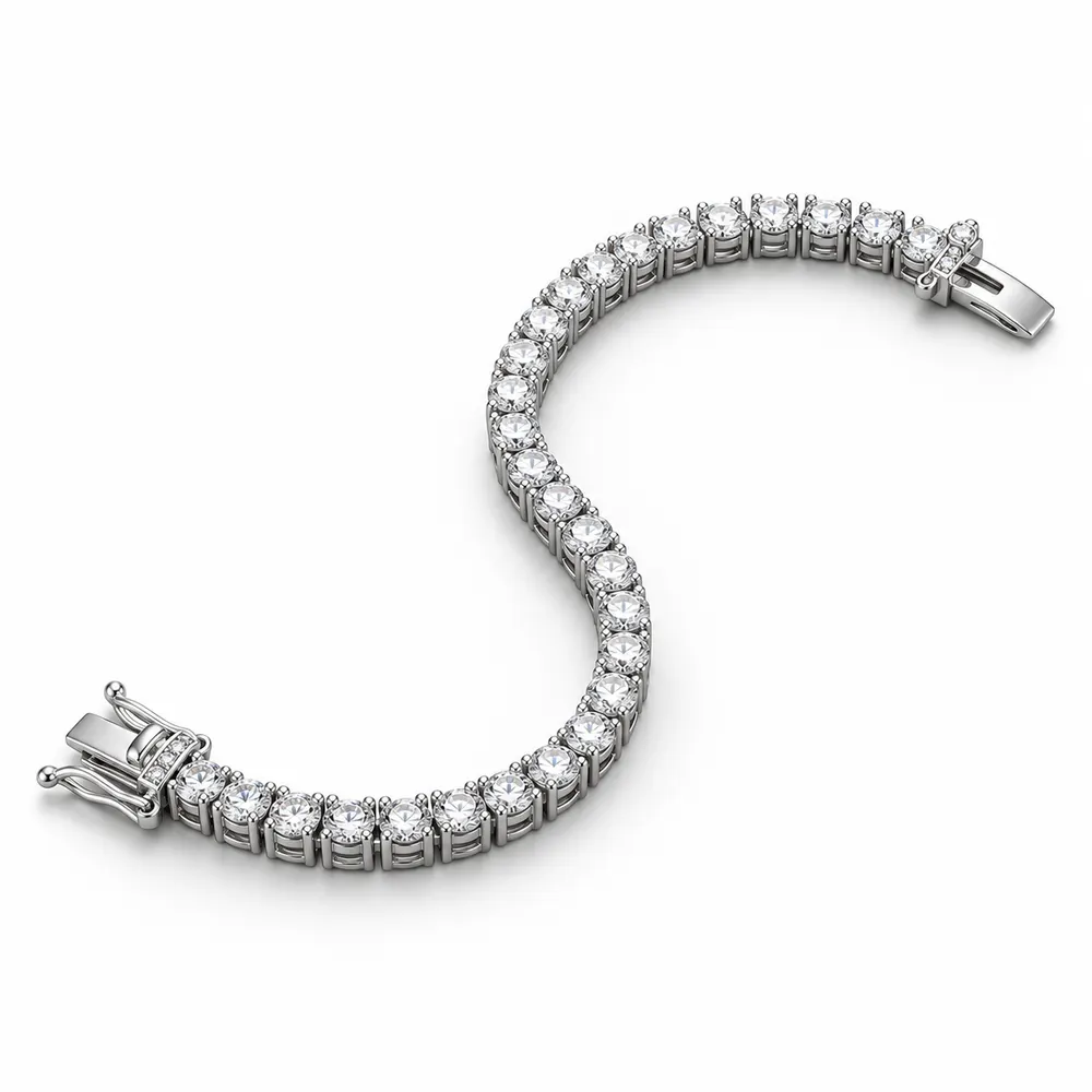 Classic 2.5 mm Round Moissanite Tennis Bracelet