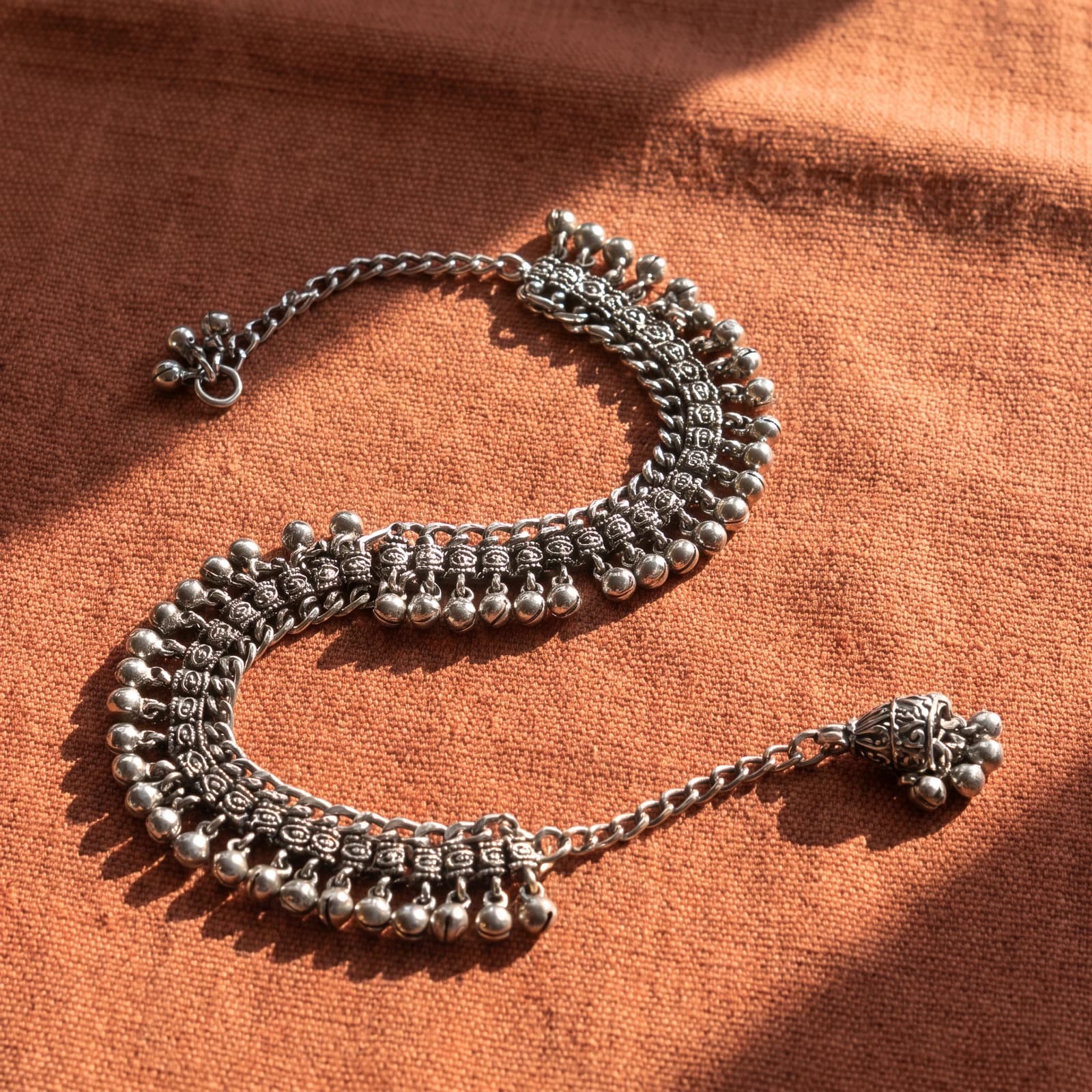 Oxidised Silver Hathphool · Ghungroo Bridal