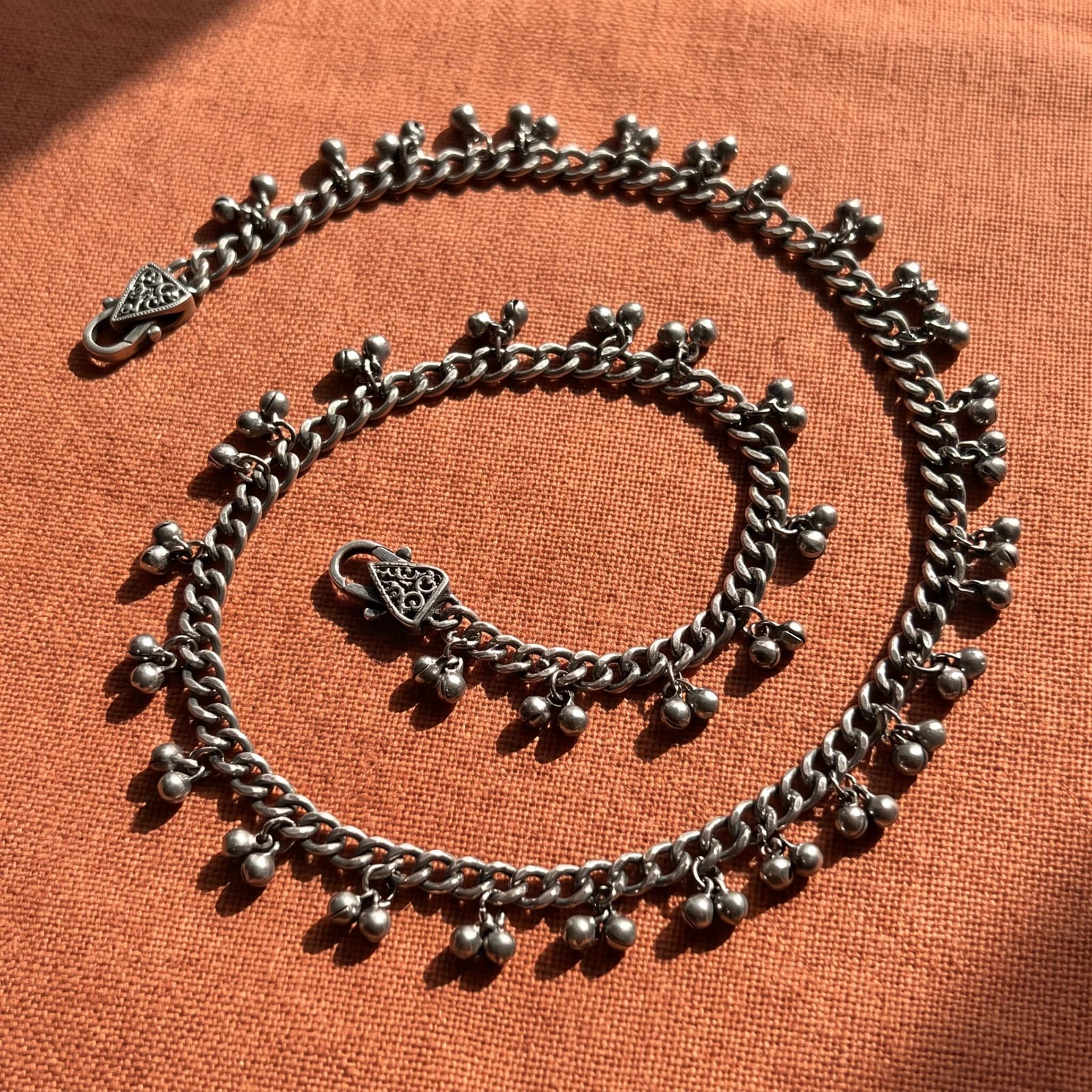 Oxidised Silver Kamarband · Ghungroo Waist Chain