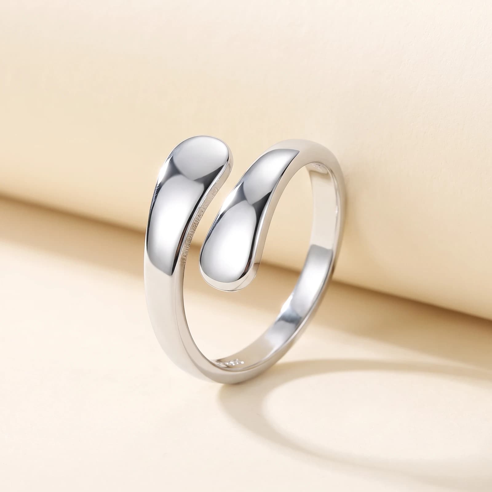 925 Silver Adjustable Wrap Ring for Women · Open Band