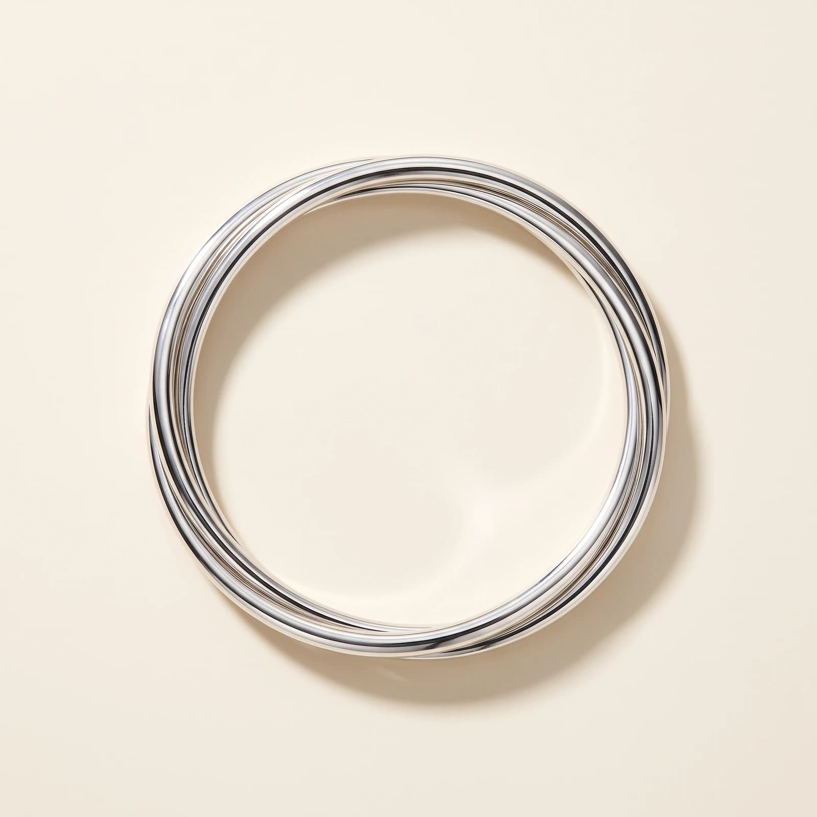 925 Silver Couple Bangles · Set of 2