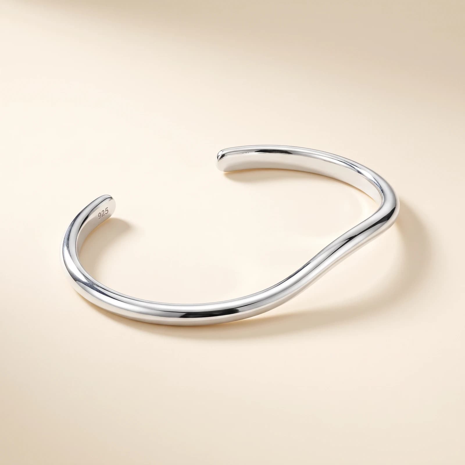 925 Silver Cuff Bracelet for Women · Open