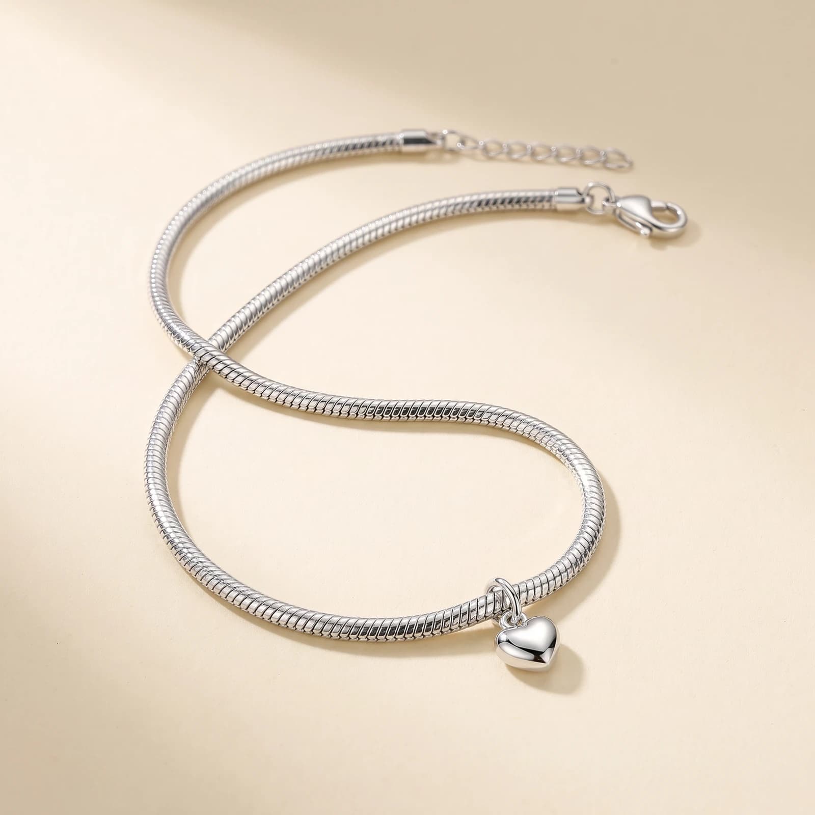 925 Silver Snake-Chain Anklet · Single