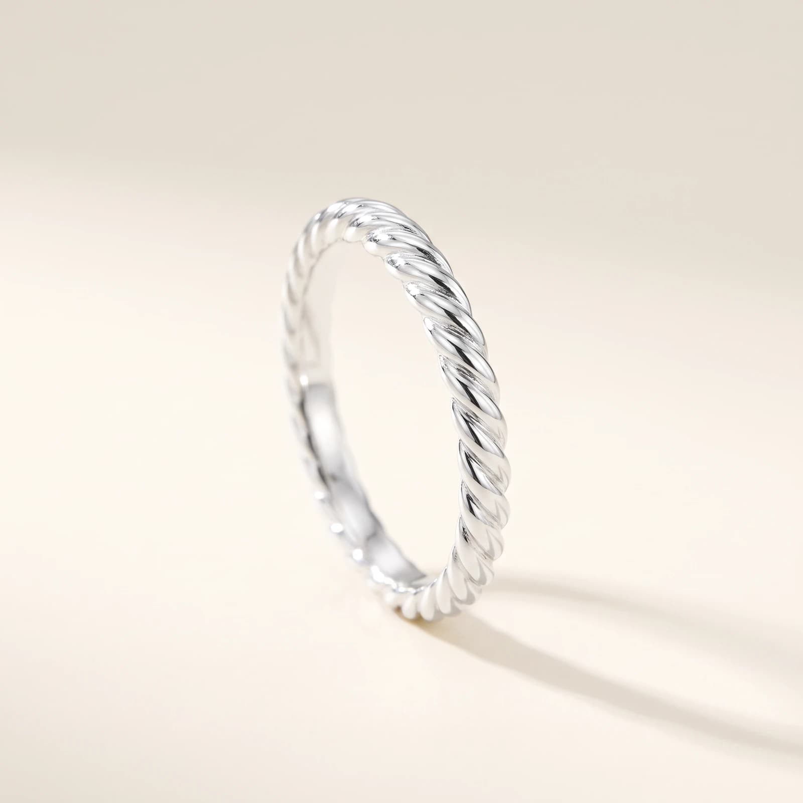 925 Silver Twisted Rope Band Ring