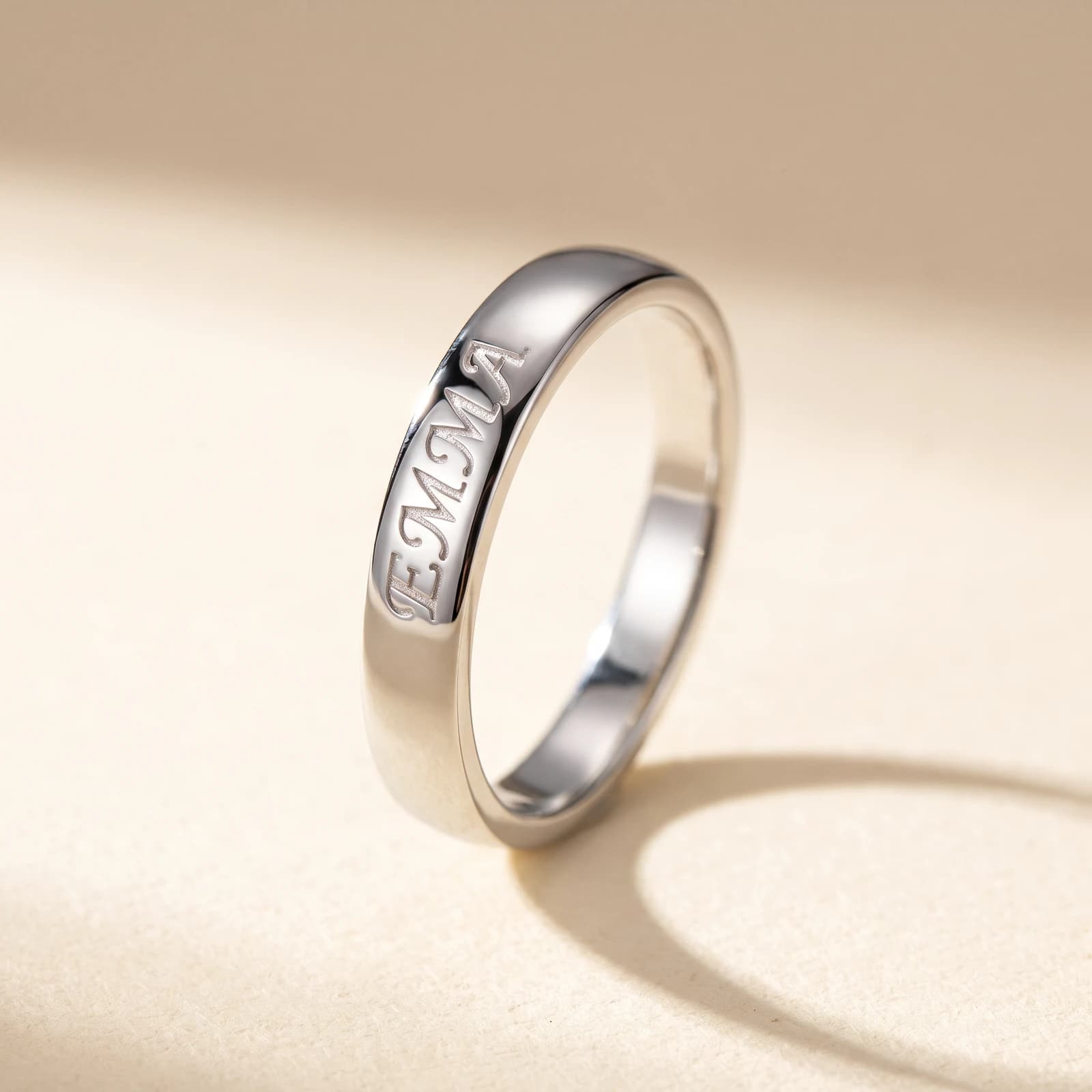 Personalised 925 Silver Name Ring